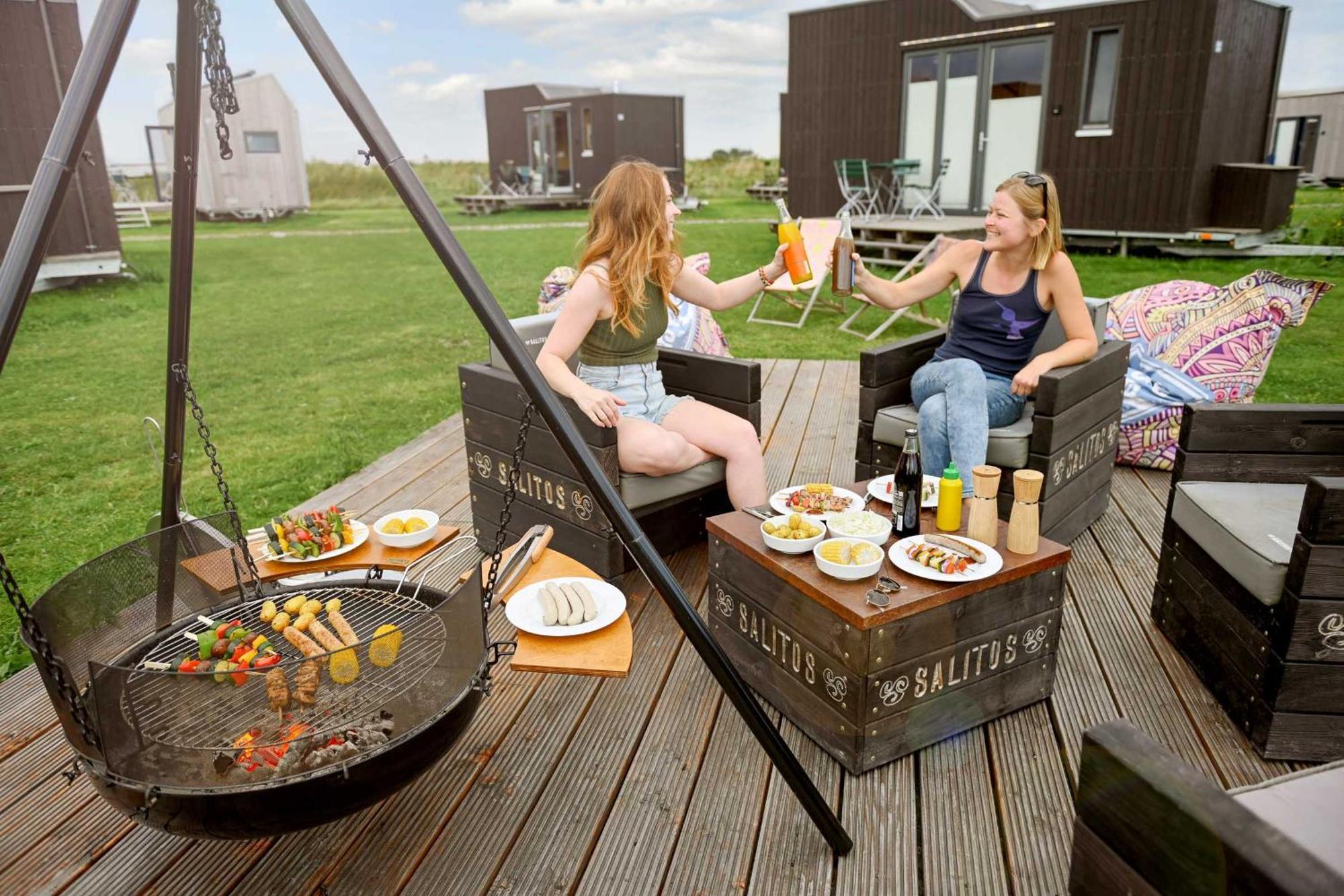 Tiny House Pioneer 18 Zur Meerseite - Green Tiny Village Harlesiel Carolinensiel Buitenkant foto